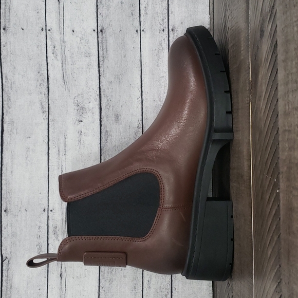 Coach-Lyden Pull On Chunky Lug Sole Bootie Walnut Size 5.5M - Picture 5 of 13
